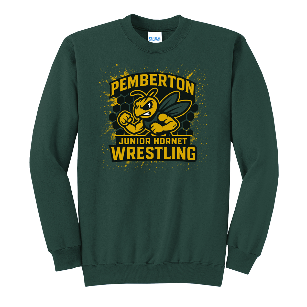 Crewneck Sweatshirt - Pemberton Jr Hornet Wrestling
