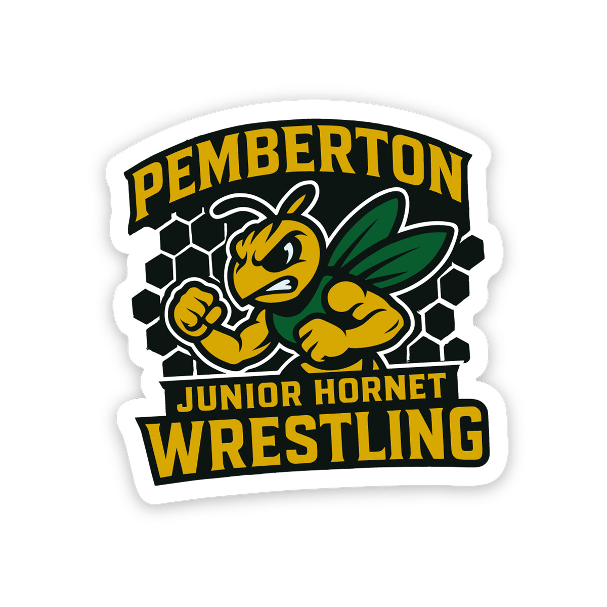 4inch Sticker - Pemberton Jr Hornet Wrestling