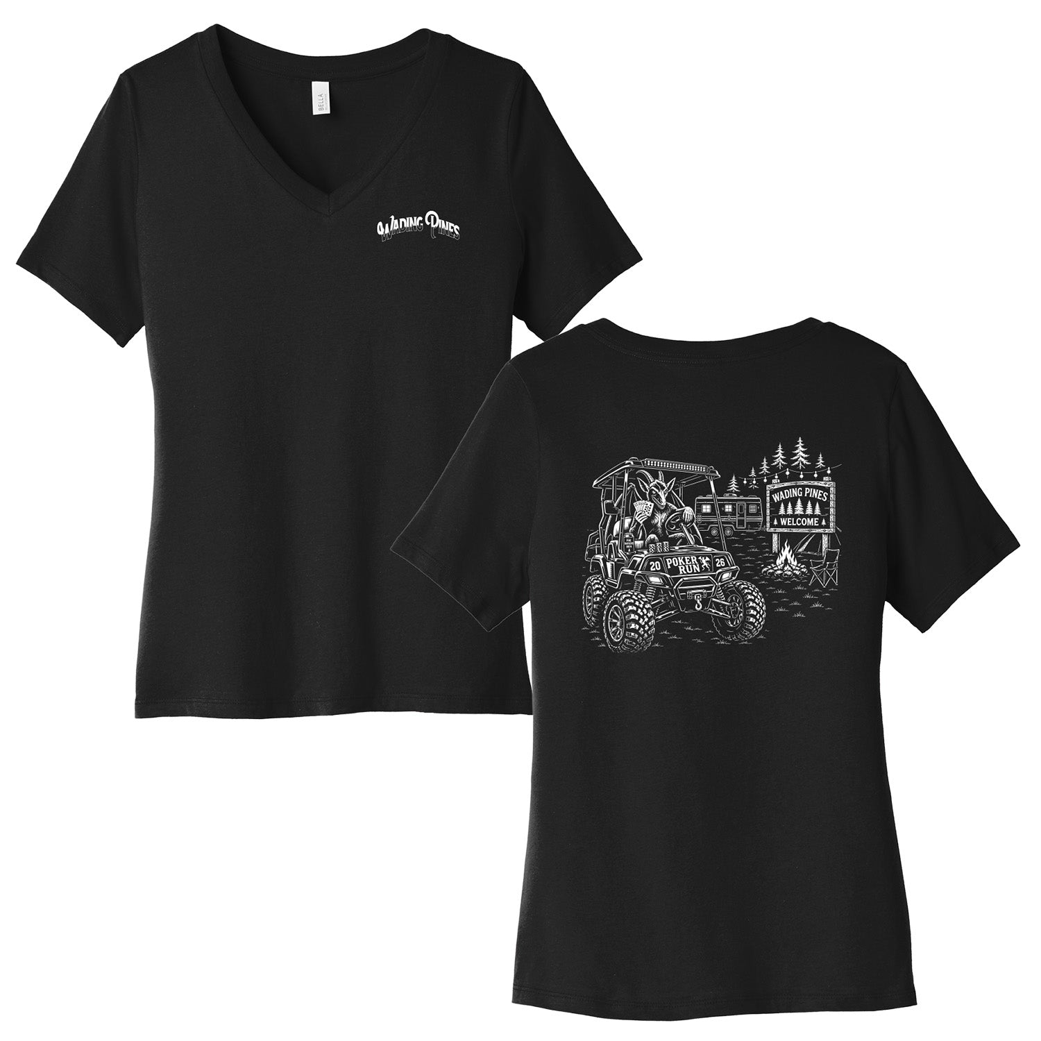 Wading Pines 2026 - Womens VNeck - Black