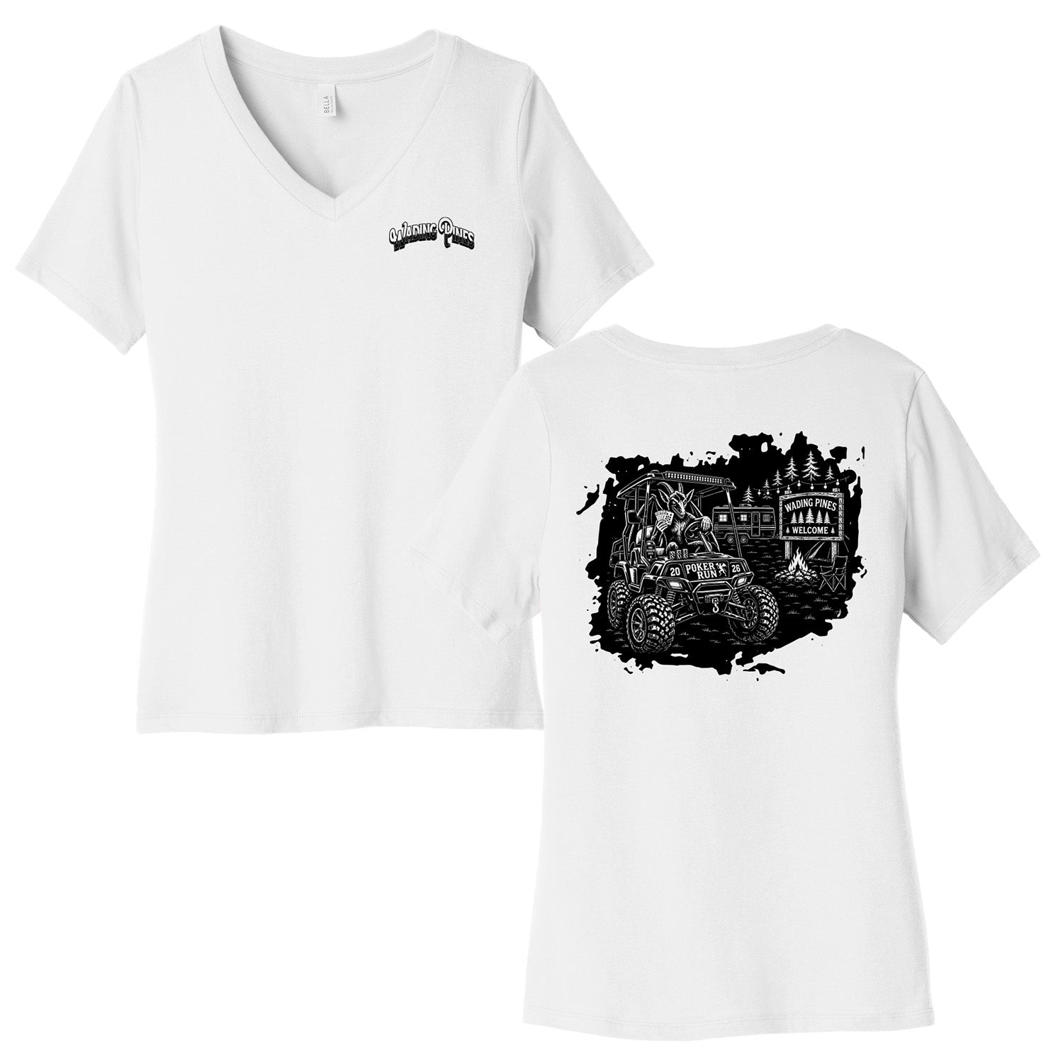 Wading Pines 2026 - Womens VNeck - White