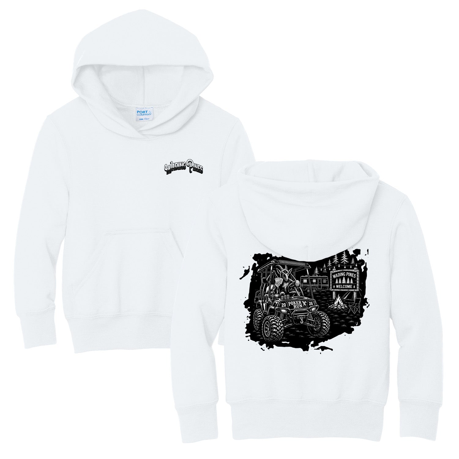 Wading Pines 2026 - Youth Pullover Hoodie - White