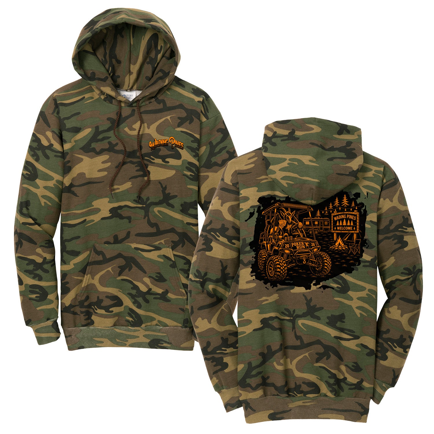Wading Pines 2026 - Pullover Hoodie - Military Camo